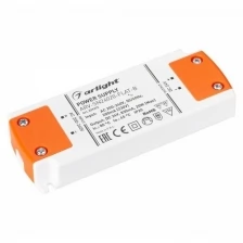 Блок питания ARV-SN24020-FLAT-B (24V, 0.83A, 20W) (Arlight, IP20 Пластик, 3 года)