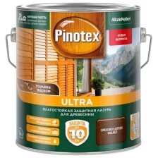 Лазурь с воском для защиты древесины Pinotex Ultra, полуглянцевая (2,7л) белый