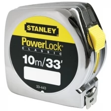 Рулетка STANLEY HAND TOOLS STANLEY 0-33-443 POWERLOCK комби 10 M (33 ft) x 25 мм