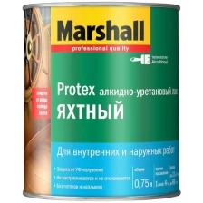 Лак алкидно-уретановый яхтный Marshall Protex бесцветный 0,75 л глянцевый