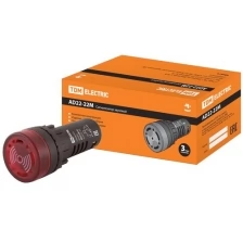 TDM Лампа AD-22DS(LED)матрица d22мм красный 230В TDM SQ0702-0002