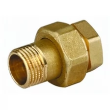 Соединитель GENERAL FITTINGS прямой с накидной гайкой, латунь, г/ш, 3/4″