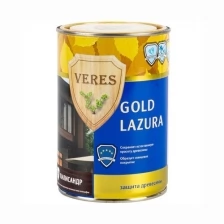 Декоративная пропитка для дерева Veres Gold Lazura №9, глянцевая, 0,9 л, палисандр