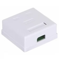 Розетка ATcom 2 порта RJ45 UTP Cat.6 накладная White AT0252