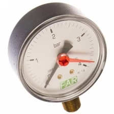 Манометр FAR 1/4" (радиальное соед.) , 0-4 бар, - 20-80 °C, O 63 мм