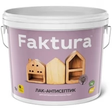 Лак-антисептик интерьерный Faktura шелковисто-матовый (0,9л) белый дуб