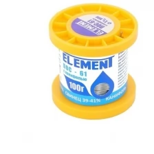 Припой с канифолью Element ПОС-61 100g 2mm 17465