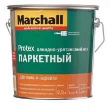 Лак алкидно-уретановый паркетный Marshall Protex бесцветный 0,75 л полуматовый