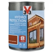 Антисептик акриловый V33 HYDRO PROTECTION 117406, для дерева, полуглянец, орегон, 0,9л