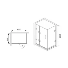 Душевой уголок RGW Hotel HO-44 120x80x195 (01064482-11)