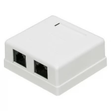 Компьютерная розетка настенная TWT TWT-SM2-4512-WH 1 порт RJ-45 категории 5е и 1 порт RJ-12, UTP, белая